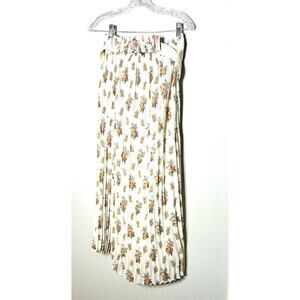 Vintage Eagle River Traders 90s White Pink Floral Full Matching Belt Skirt Large